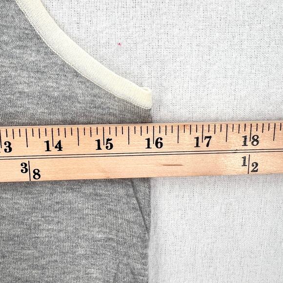 JAMES PERSE Cashmere Racerback Tank Top Womens Medium Heather Gray Cream Sweater - Picture 11 of 12